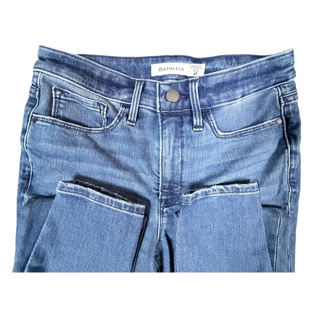 Athleta Sculptek Women's 4T Tall Stretch Denim Jeans Blue Skinny Slim Fit - Picture 11 of 13